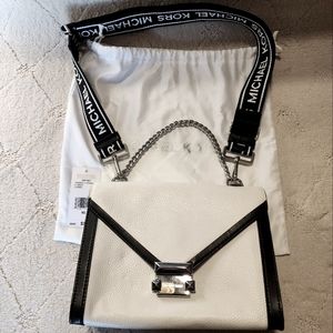 Michael Kors white & black crossbody